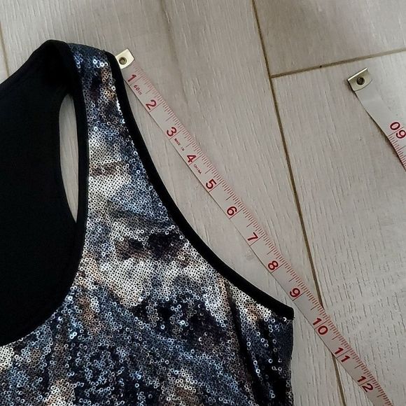 ANDREA BEHAR (Boston Proper) SPARKLING HOLIDAY/PARTY DRESS, Sz 10, Black-Silver - Picture 12 of 13